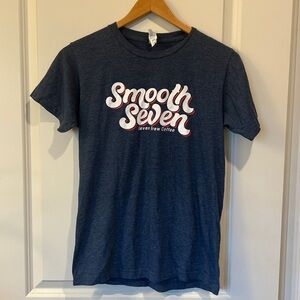 7 Brew Blue T-Shirt Sz Small Smooth Seven